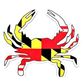 Saddle Mountain Souvenir Maryland Flag Crab Shaped Car Magnet