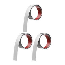 uxcell 3pcs Stainless Steel Wall Molding Trim, 10Ft x 0.98 Inch, Peel and Stick Metal Trim, Self-Adhesive Mirror Trim for Wall Ceiling, Fireplace, Mirror Edging, Mirrored Silver