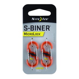 NITE IZE LSBPM-19T-2R3 S Biner MicroLock Polycarbonate (2 Pack), Orange