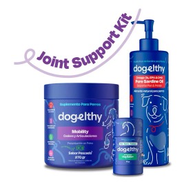 Dogelthy Joint Support Kit Mobility Aceite Sardina, Dog Balm