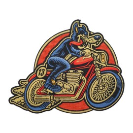 Finally Home Large Lone Wolf on Tour Back Patch for Iron-On Motorcycle Cowl Patches, Retro Biker Iron-On Patch, Vintage Back Patch, Large Patches for Men