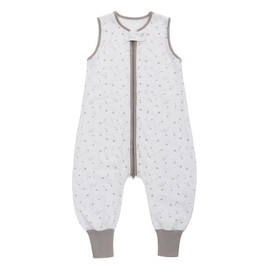 Miracle Baby Sleeping Sack with Feets TOG 0.5 Sleep Sack Toddler Sleep Sack with Legs 100% Cotton Sleeveless Baby Wearable Blanket Baby Sleeping Bag 6-12 Months (White Stars)