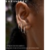 Chriscoco 3/4 Pairs of Hoop Earrings, Silver 925 Hoop Earrings,