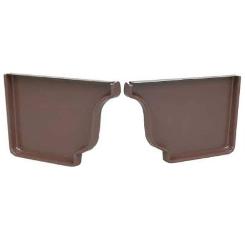 Rainware Supply 5-Inch Aluminum End Caps, Royal Brown or White,