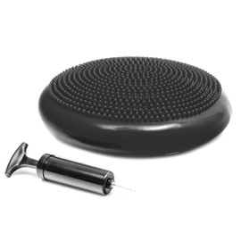 Trademark Innovations PVC Fitness and Balance Disc - 13-Inch Diameter - Set of 4 (Black)