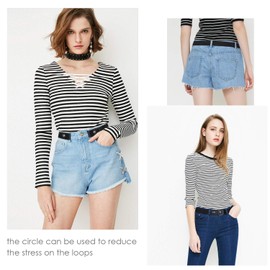 No Buckle Belt for Women Black Elastic Stretch Belt,Invisible Adjustable Belts for Women, Size S