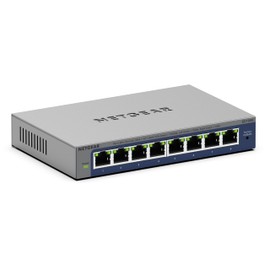 NETGEAR 8-Port Gigabit Ethernet Plus Switch (GS108E): Managed, Desktop or Wall Mount and Lifetime Limited Warranty
