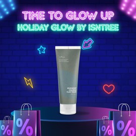 IsNtree Mugwort Calming Clay Mask 100ml, 3.38 fl.oz | Korean Skincare | Deep Pore Cleansing & Sebum Control | Soothing Wash-Off Mask for Sensitive Skin | Exfoliates & Refines Texture