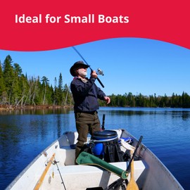 SeaSense Navy Boat Anchor - Ideal for a Small Boats, Pontoons, Fishing Vessels, Kayaks & More - Aluminum Powder Paint Helps Improve Durability & Resist Rust, 5 lbs, For Boats Up to 12’