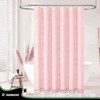 Dynamene 78 Inches Long Shower Curtain, Boho Tufted Geometric Striped