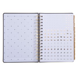 russell+hazel 2025 Vegan Leather Black Weekly Planner, 12 Month Calendar (January 2025 – December 2025), 5.875" x 8.25” (100614)