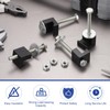 sourcing map 2Pcs J-Hook Crossover, Aluminum Car Truck Toolbox Mounting