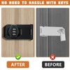 YOUNGSAY Pack of 2 Hasps with Combination Lock, 3-Digit Combination