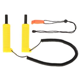 Retractable Ice Picks Kit Comfortable Grip Incisive Tip Ice Awls with Whistle for Fishing Skating Emergency Yellow