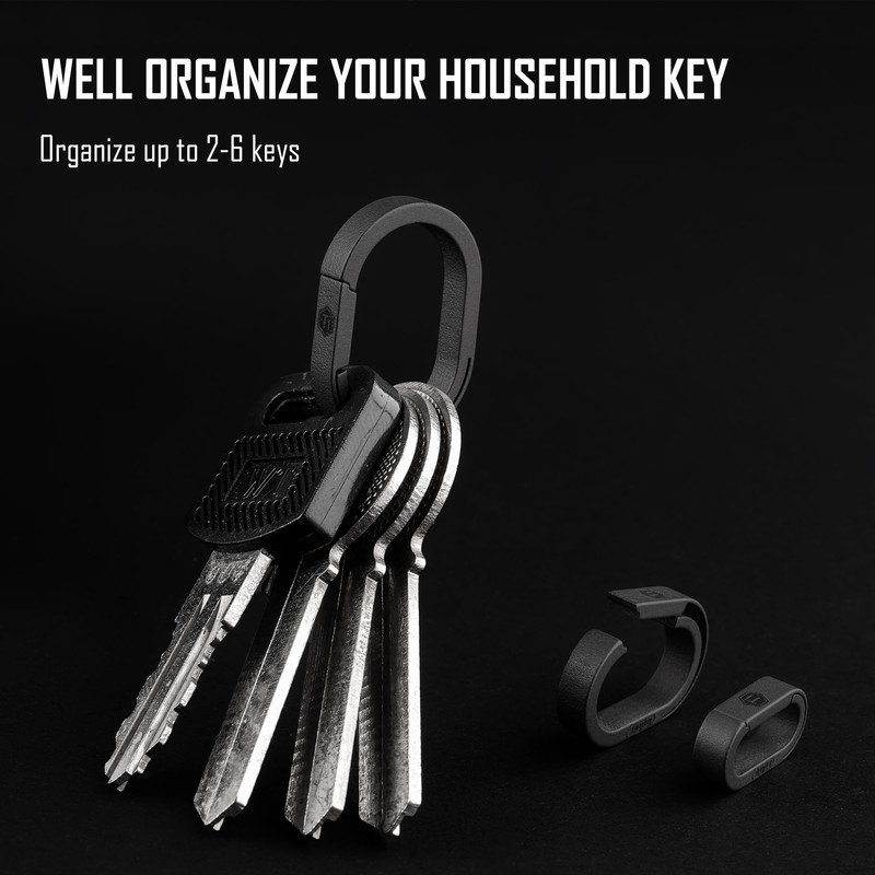 KeyUnity Titanium Carabiner Keychain, Key Ring Clips, Keyring, Key Chains