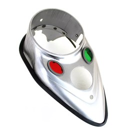 AAOK RAW "V" style "Cat-Eye" DASH COVER 1939 - 1942 Harley Knuckle UL 45 Servi-Car