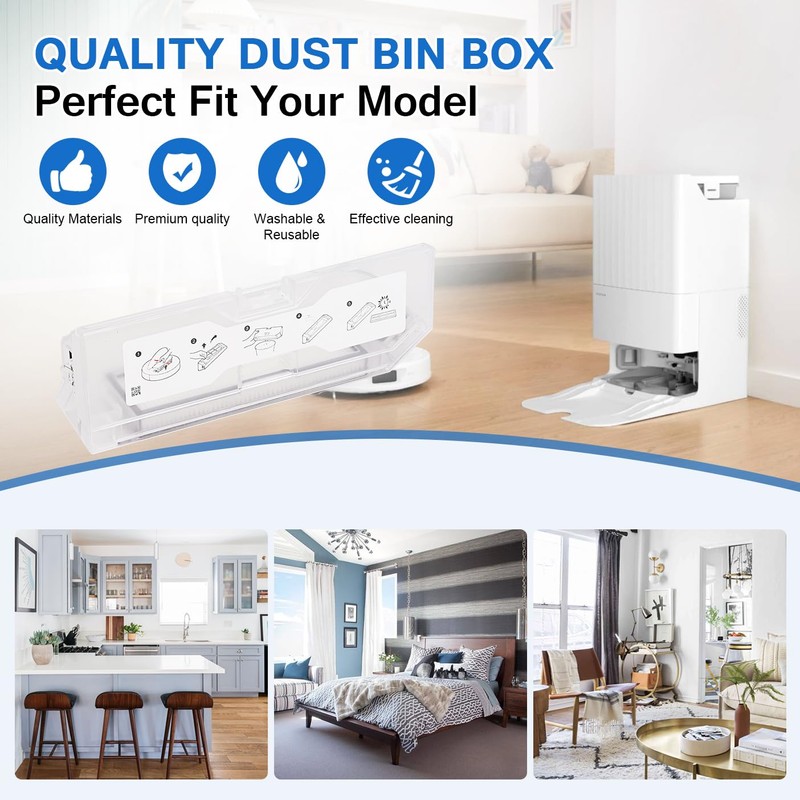 Dust Bin Box Compatible with Roborock Q Revo Robot Vacuum