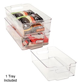 Kitchen Details Large Refrigerator Shelf Organizer, Clear