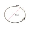 Pack of 2 large key rings, 148 mm ring, 4