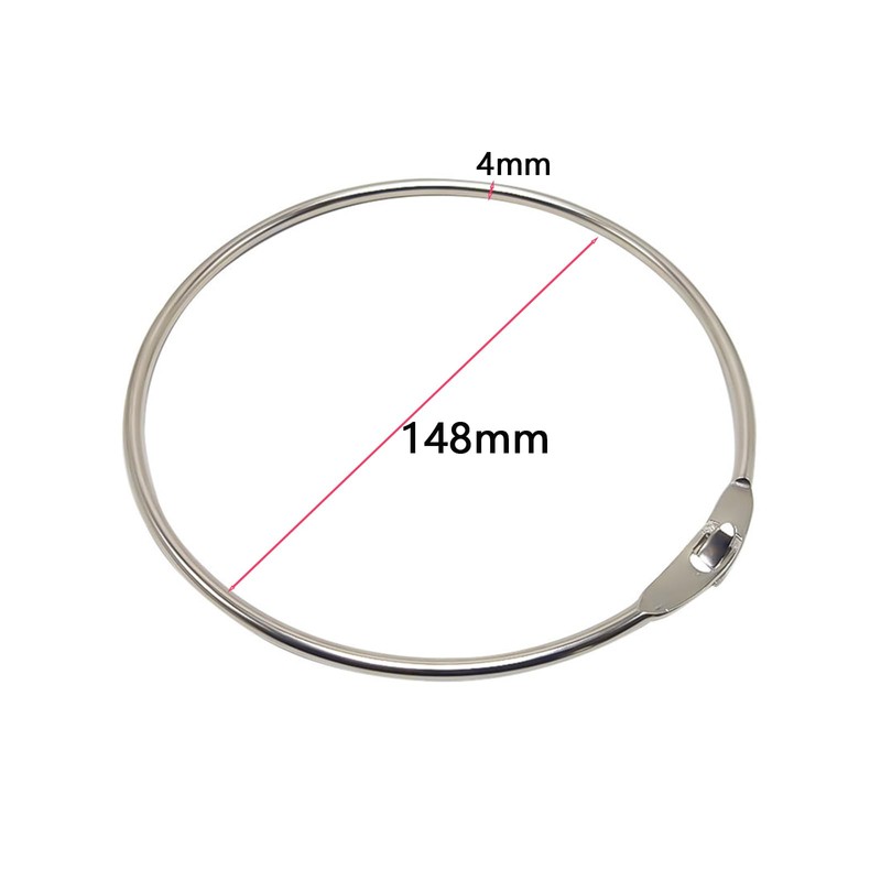 Pack of 2 large key rings, 148 mm ring, 4