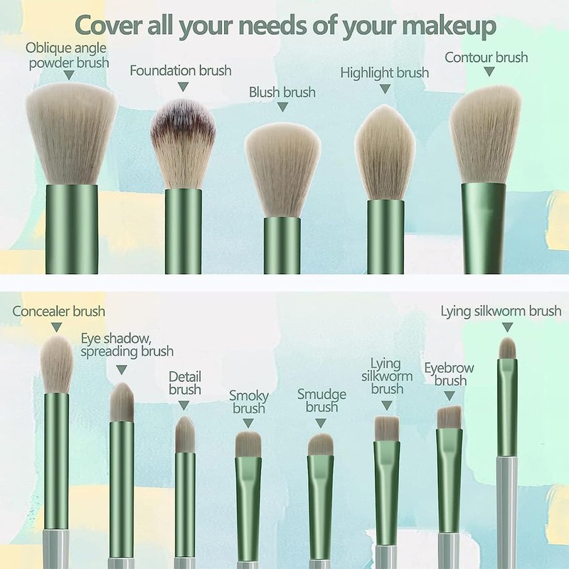 SJBAUTYO 13 Piece Makeup Brush Set, Makeup Brushes & Tools,