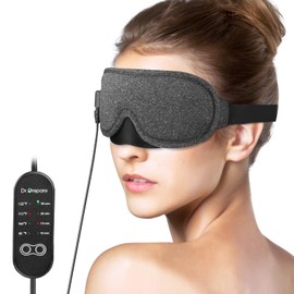 DR.PREPARE Hot Eye Mask, USB Electric Heat, Temperature Adjustment, Timer Included, Ear Plugs, Bears, Eye Swelling, Sleep, Travel, Business Trips, Gift