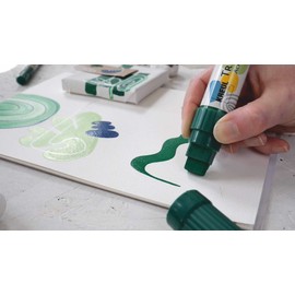 KREUL 17936 - Triton Acrylic Marker XXL, lichtblau, Strichstärke circa 15 mm, auf Wasserbasis, seidenmatt auftrocknend, Acrylmalstift zur Gestaltung von Papier, Holz, Stein und vielem mehr