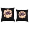 Brown Recluse Spider Synthwave Throw Pillow