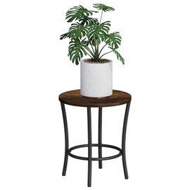 YINMIT Plant Stand Indoor, Round Plant Pots,Flower Pots for Indoor Plants, Adjustable Plant Shelf for Multiple Plant , Corner Plant Stand for Living Room Balcony Patio & Garden (Brown, Small)
