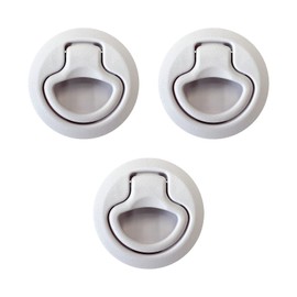 Haasweller 3 x Pull Lock Furniture Lock Like Push Lock White Lock for Motorhome Camper Extension Pressure Lock