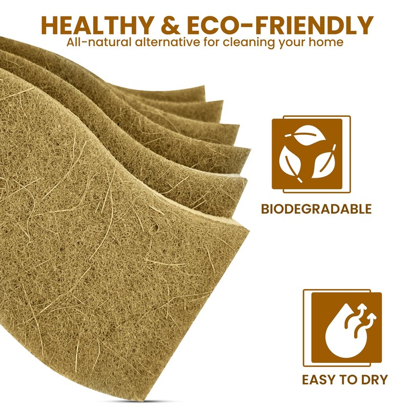 Natural Kitchen Sponge –24-Pack Biodegradable Sponges for Dishes –Compostable Dish