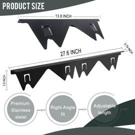 Stove Gap Covers Stainless Steel,Stove Counter Gap Cover,Stove Gap Filler for Kitchen,Stove Guard Heat Resistant and Easy to Clean,Adjustable Length 13.8" to 27.6",Stove Gap Covers Black(2 PCS)