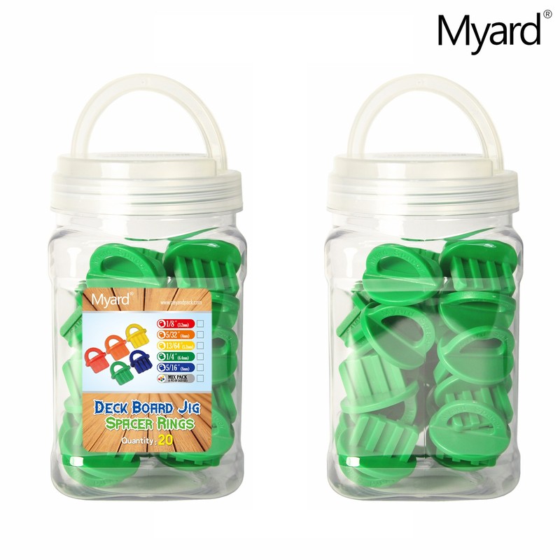 Myard Green 20 Packs 1/4 Inch Deck Spacer with Bright