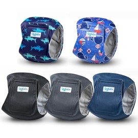 Leekalos Male Dog Diapers, Dog Belly Bands for Male Dogs Wraps Washable Doggie Diapers High Absorbing Dog Belly Bands（5 Pack）