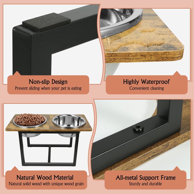 Elevated Dog Bowls for Large Dogs, Raised Dog Bowl Stand