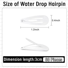 BBGifts 1Inch White Snap Hair Clips, 60Pcs Small Hair Clips for Little Girls, Baby Infant 3cm Candy Color Barrettes for Toddlers Hair Accessories