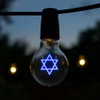 Festive Living LED Hanukkah Star of David Decorative Filament Light