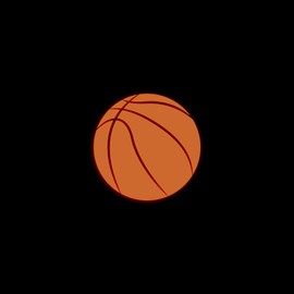Sports Ball Play Basketball Style 2 Glow in The Dark Sticker Decal for Phone Tablet Laptop Car Truck Window | 5" Sticker | Orange