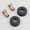 Washly 8" Black Rain Shower Faucet Set Round Jets Handheld