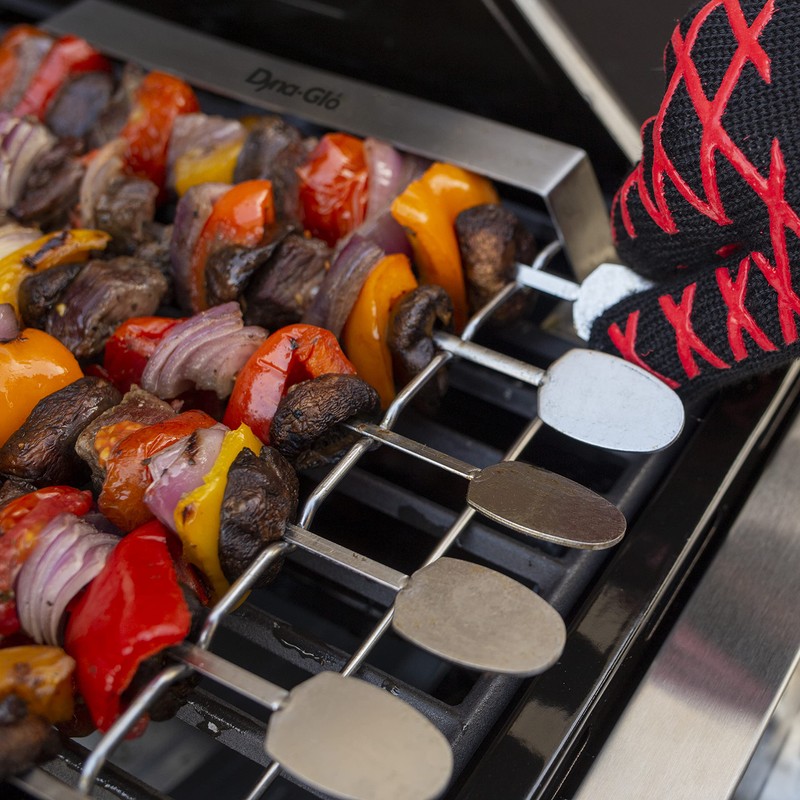 Dyna Glo 6PC Skewer and Rack Set