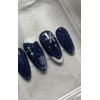 Deep Blue Snow Nail Tips - Short Nose Pin /