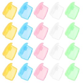 MAGICLULU Fundas Protectoras para Cabezales de Cepillo de Dientes 100 Piezas Colores Mixtos, Tapas Portátiles de PP para Viaje y Camping, Cubiertas Transpirables Reutilizables contra Polvo y Suciedad