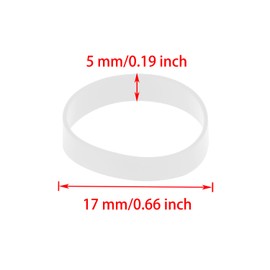 ONLYKXY 100 Pieces Silicone Cable Ties 17mm/0.66inch Diameter Flat Rubber Bands Elastic Reusable Thick Rubber Rings Supplies for School Home or Office Elasticity Coil Ring (White)