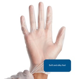 McKesson Vinyl Exam Gloves, Powder-Free, Disposable Medical Glove - Non-Sterile, Ambidextrous, Size XL