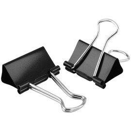 XFentech Large Foldback Binder Clips - 51mm Binder Clips Paper Clips Metal Black Bulldog Clips Clamps 2 inch Stationary Clips for Office Home Supplies 10PCS