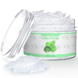 Viktairy Menthol Crystals 4 oz, 100% Pure Organic Mint Crystals | Great for Making Shower Steamers, Creams and Soaps
