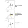 QCAA Single Small Sliding Window Security Lock, Aluminum, White Coated,