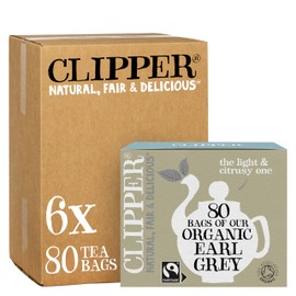 (6 PACK) - Clipper - Ft Org Earl Grey | 80 Bag | 6 PACK BUNDLE