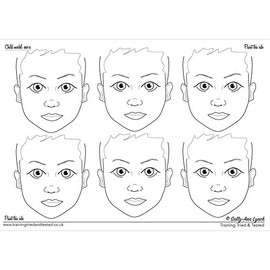 Sally-Ann Lynch Training Tried & Tested Practice Board - Child Model 0021, Face Painting Practice and Display Tool, Reusable