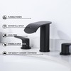 WOWOW Waterfall Bathroom Faucet 3 Holes 8Inch Widespread Bathroom Sink